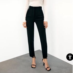 ZARA High-Waisted Pleated Pants